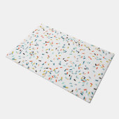 Farbiges Confetti Fall Pattern Fußmatte (Schrägansicht)