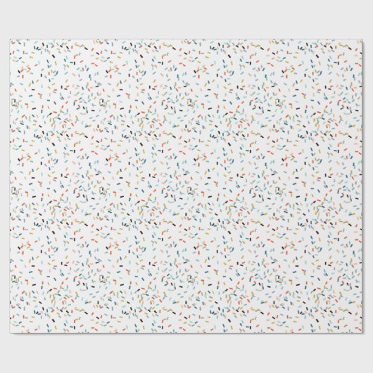 Farbiges Confetti Fall Pattern Geschenkpapier (Flach)