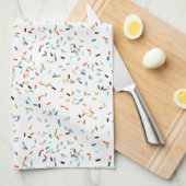 Farbiges Confetti Fall Pattern Geschirrtuch (Viertel Falte)