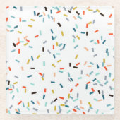Farbiges Confetti Fall Pattern Glasuntersetzer (Vorderseite)