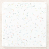 Farbiges Confetti Fall Pattern Glasuntersetzer (Rückseite)