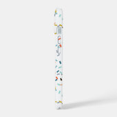 Farbiges Confetti Fall Pattern iPhone 15 Hülle (Linke Seite)