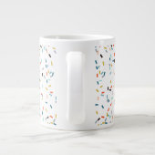 Farbiges Confetti Fall Pattern Jumbo-Tasse (Rückseite)