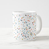 Farbiges Confetti Fall Pattern Jumbo-Tasse (Vorderseite Rechts)