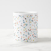 Farbiges Confetti Fall Pattern Jumbo-Tasse (Vorderseite)