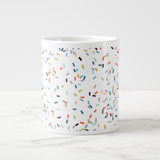 Farbiges Confetti Fall Pattern Jumbo-Tasse (Vorderseite)
