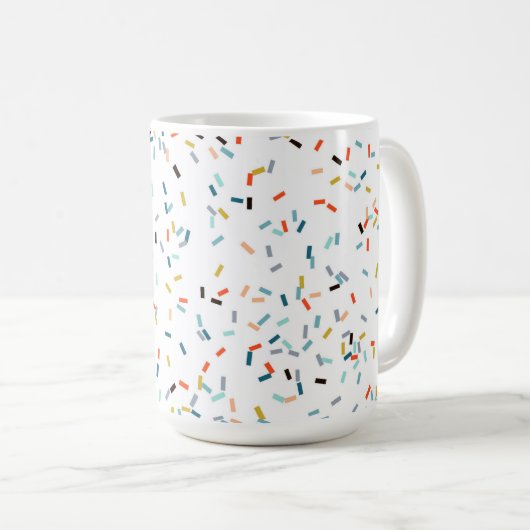 Farbiges Confetti Fall Pattern Kaffeetasse (VorderseiteRechts)