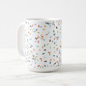 Farbiges Confetti Fall Pattern Kaffeetasse (Vorderseite Links)