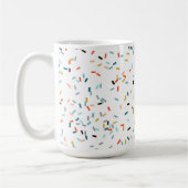 Farbiges Confetti Fall Pattern Kaffeetasse (Links)