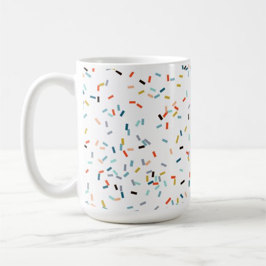 Farbiges Confetti Fall Pattern Kaffeetasse (Links)