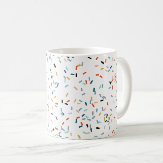 Farbiges Confetti Fall Pattern Kaffeetasse (VorderseiteRechts)