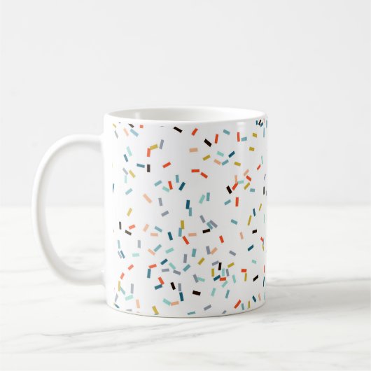 Farbiges Confetti Fall Pattern Kaffeetasse (Links)