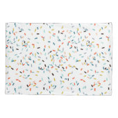 Farbiges Confetti Fall Pattern Kissenbezug (Rückseite-Links)