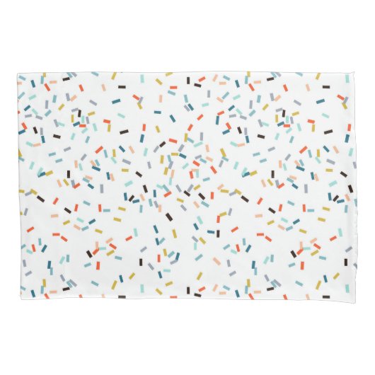 Farbiges Confetti Fall Pattern Kissenbezug (Vorderseite-Links)