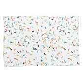 Farbiges Confetti Fall Pattern Kissenbezug (Vorderseite-Rechts)