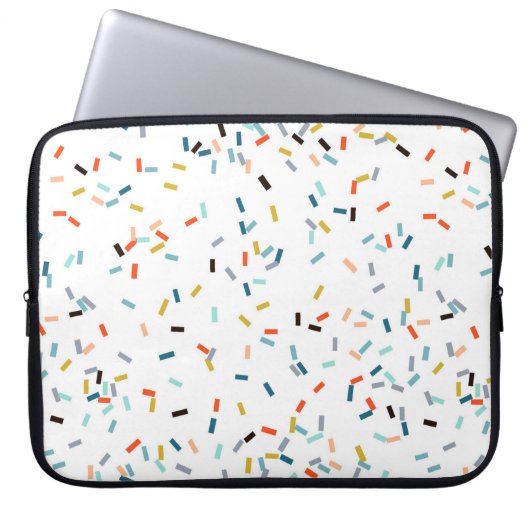 Farbiges Confetti Fall Pattern Laptopschutzhülle (Vorderseite)