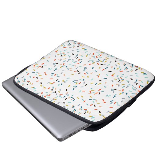 Farbiges Confetti Fall Pattern Laptopschutzhülle (Vorne Knopf)