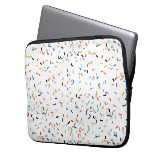 Farbiges Confetti Fall Pattern Laptopschutzhülle (Vorderseite Links)