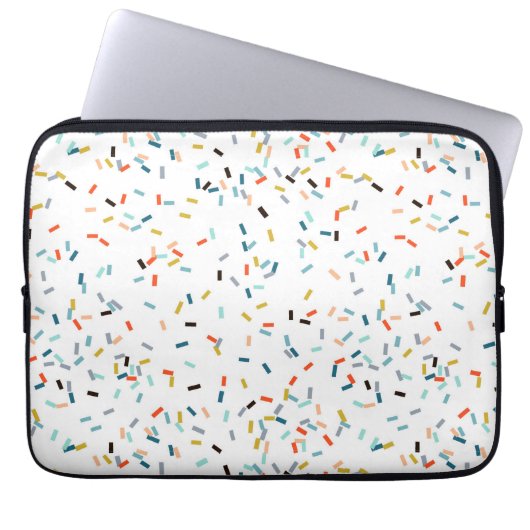 Farbiges Confetti Fall Pattern Laptopschutzhülle (Vorderseite)