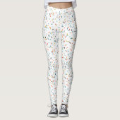 Farbiges Confetti Fall Pattern Leggings (Vorderseite)
