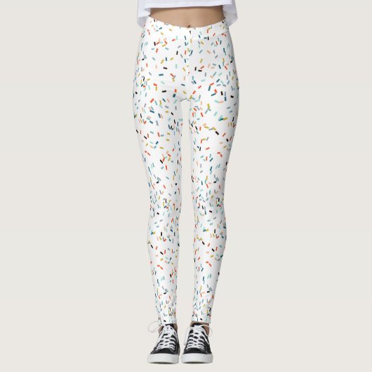 Farbiges Confetti Fall Pattern Leggings (Vorderseite)