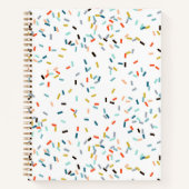 Farbiges Confetti Fall Pattern Notizblock (Vorderseite)