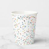 Farbiges Confetti Fall Pattern Pappbecher (Links)