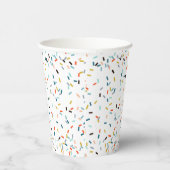 Farbiges Confetti Fall Pattern Pappbecher (Rechts)