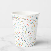 Farbiges Confetti Fall Pattern Pappbecher (Vorderseite)