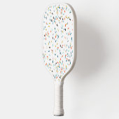 Farbiges Confetti Fall Pattern Pickleball Schläger (Links)