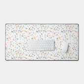 Farbiges Confetti Fall Pattern Schreibtischunterlage (Tastatur & Maus)