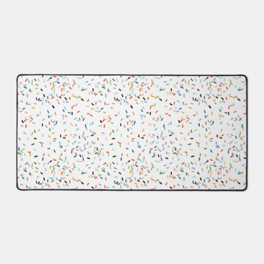 Farbiges Confetti Fall Pattern Schreibtischunterlage (Vorderseite)