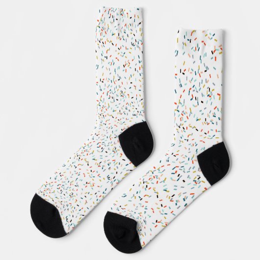 Farbiges Confetti Fall Pattern Socken (Linkes Detail)