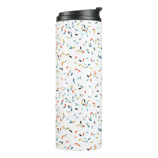 Farbiges Confetti Fall Pattern Thermosbecher (Nach links gedreht)