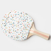 Farbiges Confetti Fall Pattern Tischtennis Schläger (Seitenansicht)