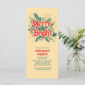 Farbiges Corporate Merry & Bright Weihnachts-Party (Stehend Vorderseite)