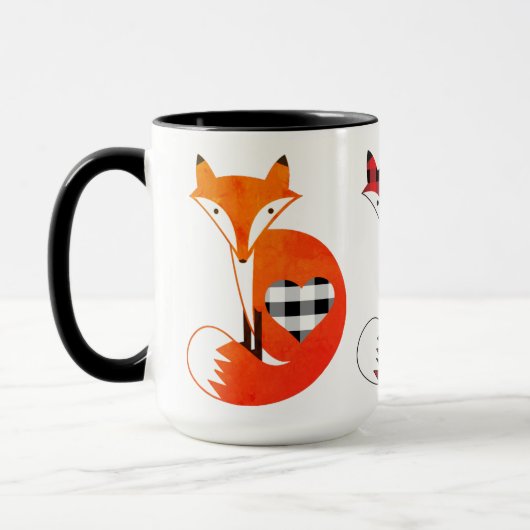 Farbiges Country Fox Design Tasse (Links)