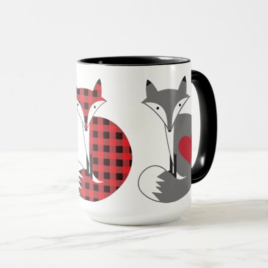 Farbiges Country Fox Design Tasse (VorderseiteRechts)