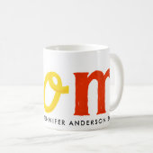 farbiges Crayon Text MAMA Geschenk Kaffeetasse (VorderseiteRechts)