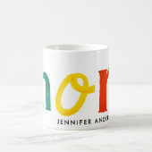 farbiges Crayon Text MAMA Geschenk Kaffeetasse (Mittel)