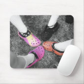 Farbiges Crocs u. weiche Schuhe Mousepad (Mit Mouse)