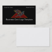 Farbiges Crow- oder Rave-Logo Visitenkarte (Vorne/Hinten)