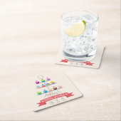 Farbiges Cupcake Tree Brautparty Rechteckiger Pappuntersetzer (Vor Ort)