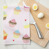 Farbiges Cupcakes-Muster Geschirrtuch (Viertel Falte)