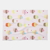Farbiges Cupcakes-Muster Geschirrtuch (Horizontal)