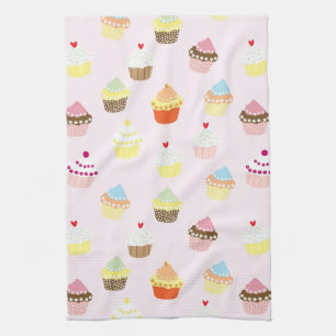 Farbiges Cupcakes-Muster Geschirrtuch