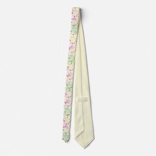 Farbiges Cupcakes-Muster Krawatte (Rückseite)