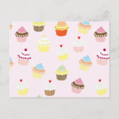 Farbiges Cupcakes-Muster Postkarte (Vorderseite)
