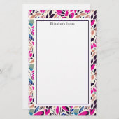 Farbiges Cutouts-Muster Briefpapier (Vorne/Hinten)