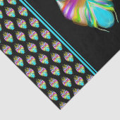 Farbiges Cyan und schwarzes Owl Seidenpapier (Ausschnitt)